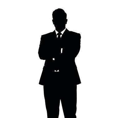 Bir işadamı silueti kollarını kavuşturmuş, güçlü ve kendinden emin bir duruşla öne bakıyor (1))