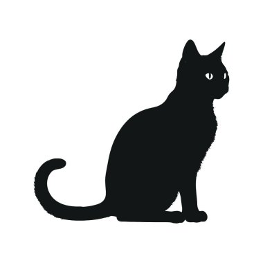 vektör içinde kedi simgesi. siyah vektör illüstrasyonu