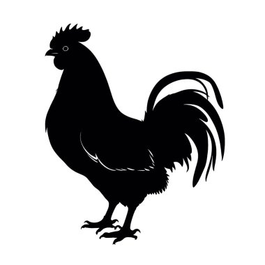 siyah tavuk silüeti.