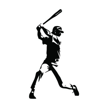 Beyzbol oyuncusu silüeti.