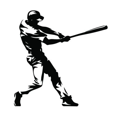 beyzbol oyuncusu siluet vektör