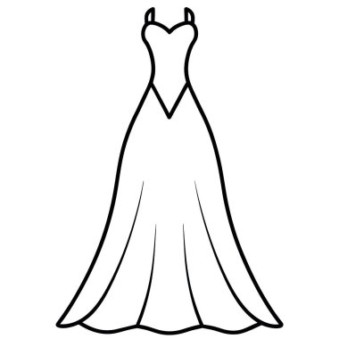 Düğün elbise vektör simgesi