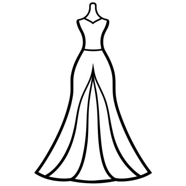 elbise simgesi, vektör illüstrasyonu beyaz arkaplanda izole edildi