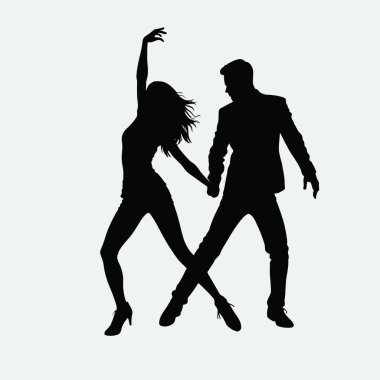 Beyaz arka plan üzerinde insanların siluet vektör.