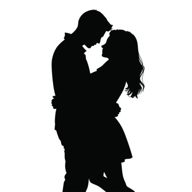 Çift siluet vektör.