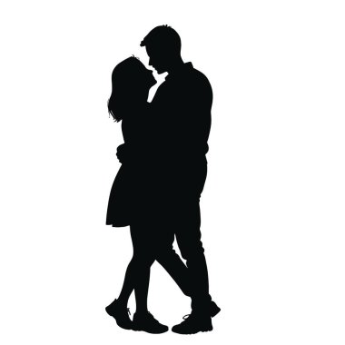 Birlikte yürüyen bir çift insan.