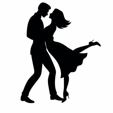 dans eden kız silüeti.