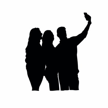 Mutlu bir aile silüeti