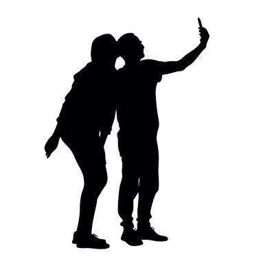 adam beyaz zemin üzerine siluet vektör.