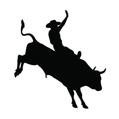 Boğa siyahı siluet vektörü. Saçmalık. vektör illüstrasyonu.