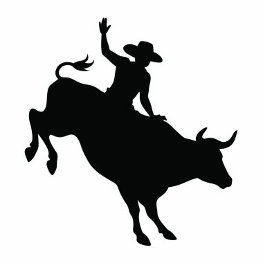 Siyah boğa beyaz arka planda