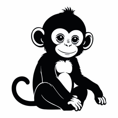 bir dalda oturan maymun