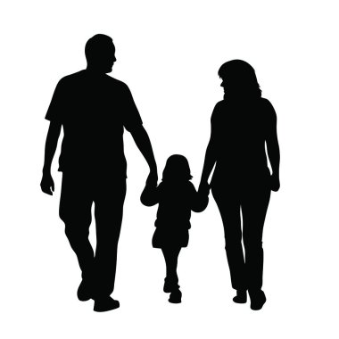 Aile silueti. vektör illüstrasyonu