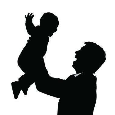 Babanın vektör silueti.