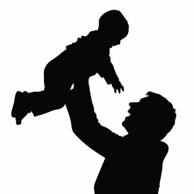 siluet bir baba ve oğlu