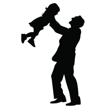 baba bebek siluetleri ile.