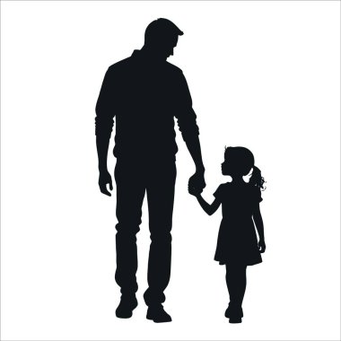 vector silhouet van familie.