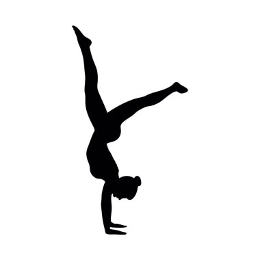 Beyaz arka planda bir kızın silueti..