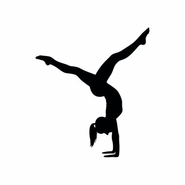 Yoga yapan bir kadın.