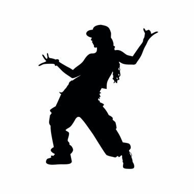 Kadın dansçının vektörü.