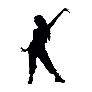 Siluet kız dans ediyor