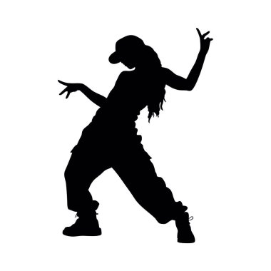 Dans eden bir kızın silueti