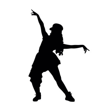 Dans eden kadın silueti