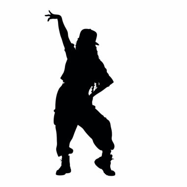 Beyaz arka planda bir kızın silueti..