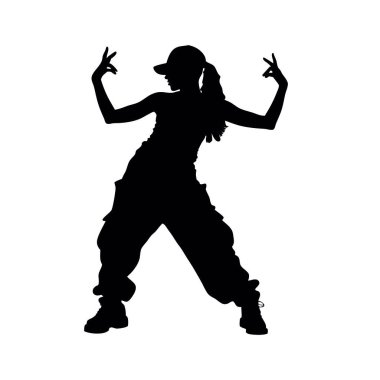 Dans eden bir kızın silueti