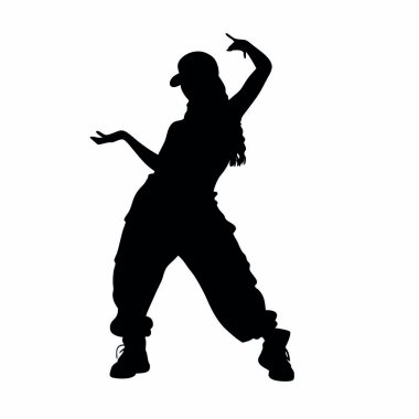 Dişi bir dansçının silüeti.