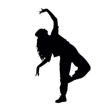 Dans eden bir kızın silueti..