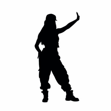 Dans eden siluet kadın hip hop