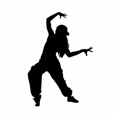 Dansçı bir kadının silueti..