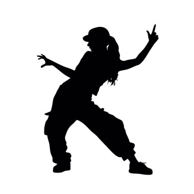 Genç bayan dansçı silueti