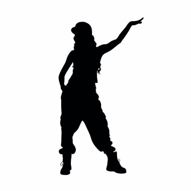 kadının beyaz zemin üzerine siluet vektör.