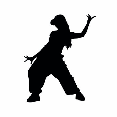 Dans eden kızın silueti.