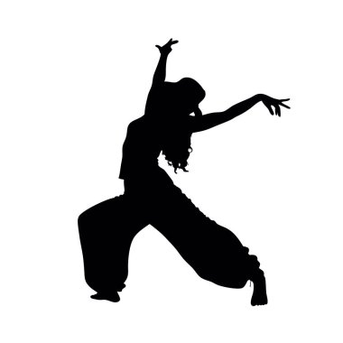 Dansçı siluet vektörü