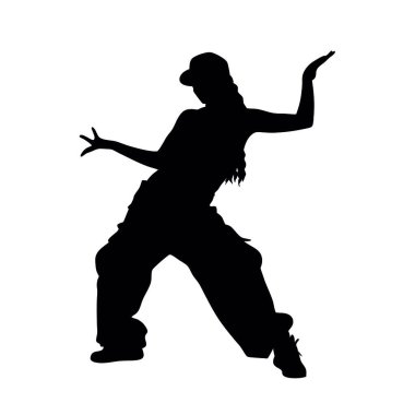 Kadın siluetinin vektör çizimi.