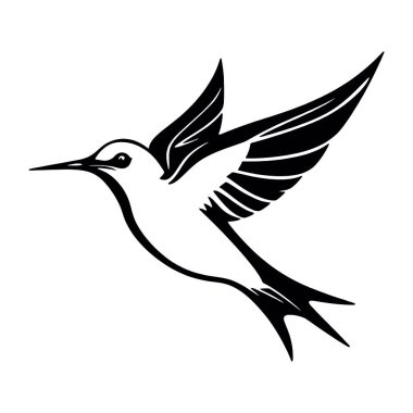 vektör siyah kuş silueti