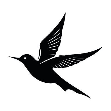 kuş siluet vektör çizim