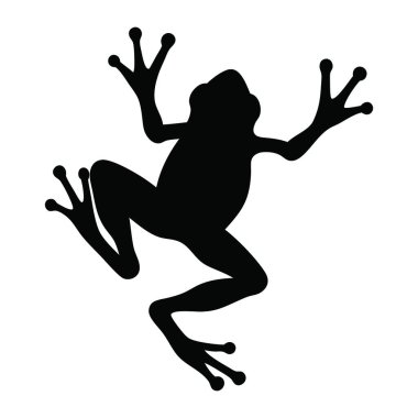 Siyah bir kurbağa silueti.