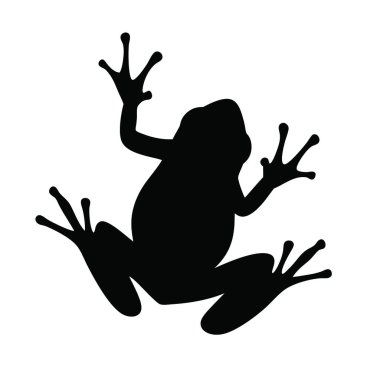 Kurbağa ikonu. siyah basit vektör simgesi. kurbağa vektör illüstrasyonu