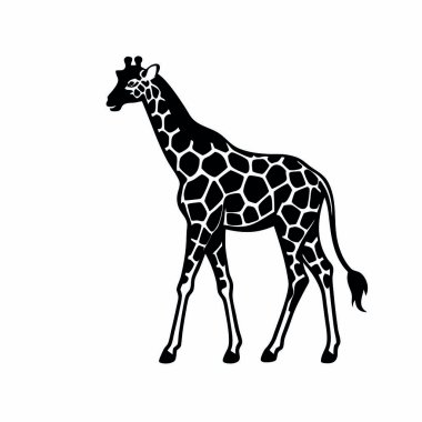 giraffe animal silhouette icon vector illustration design