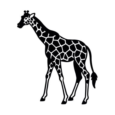 zürafa siluet vektör.
