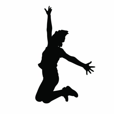 Siyahlı atlayan kadın