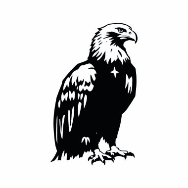 Kartal logosu. Kartal kafasının vektör illüstrasyonu.