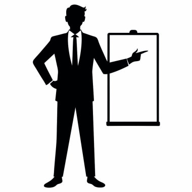 boş işareti olan vektör işadamı