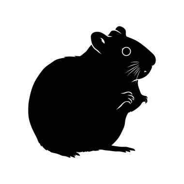 Siyah sincap silueti