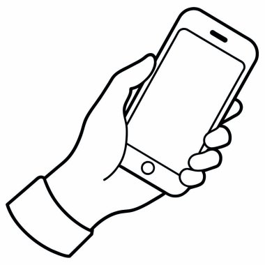akıllı telefon el cep telefonu simgesi tutuyor