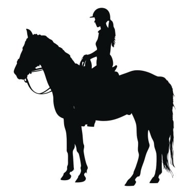 Beyaz arka planda bir kadının vektör silueti